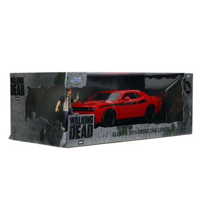 Jada Toys The Walking Dead Glenn with 2015 Dodge Challenger 1:24 Scale Diecast Vehicle Set