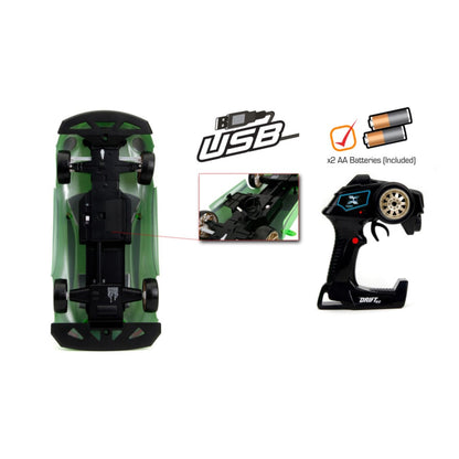 Jada Toys Fast & Furious Porsche 911 GT3 (997) 1:10 Scale Remote Control Drift Car