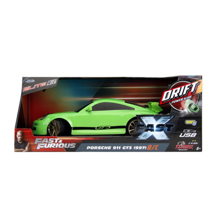 Jada Toys Fast & Furious Porsche 911 GT3 (997) 1:10 Scale Remote Control Drift Car