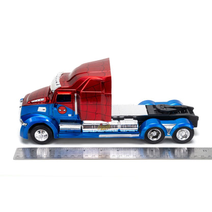 Jada Toys Marvel Comics Spider Man Big Rig 1:24 Scale Diecast Vehicle