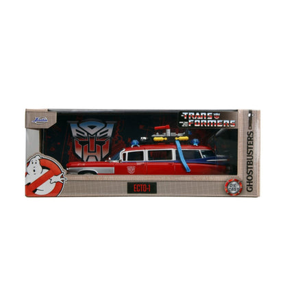 Jada Toys Hollywood Rides Ghostbusters ECTO 1 X  Optimus Prime Mash up 1:24 Scale Diecast Vehicle