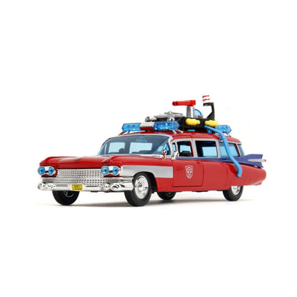 Jada Toys Hollywood Rides Ghostbusters ECTO 1 X  Optimus Prime Mash up 1:24 Scale Diecast Vehicle