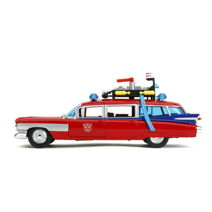 Jada Toys Hollywood Rides Ghostbusters ECTO 1 X  Optimus Prime Mash up 1:24 Scale Diecast Vehicle