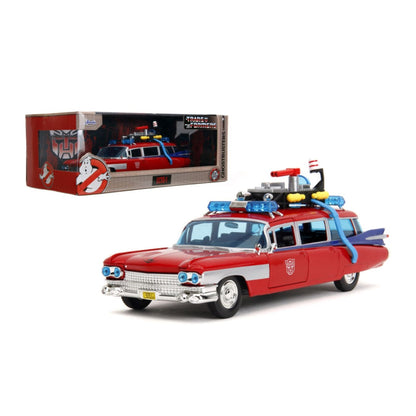 Jada Toys Hollywood Rides Ghostbusters ECTO 1 X  Optimus Prime Mash up 1:24 Scale Diecast Vehicle