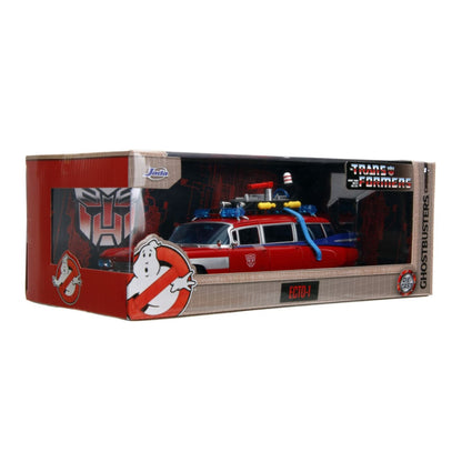 Jada Toys Hollywood Rides Ghostbusters ECTO 1 X  Optimus Prime Mash up 1:24 Scale Diecast Vehicle