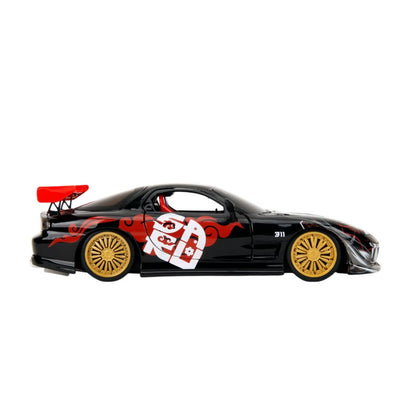 Jada Toys Lab Monkeys 1:24 Mazda RX 7 Diecast Vehicle with SARU 3.25" Figure