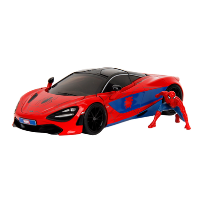 Jada Toys Hollywood Rides Spider Man with McLaren 720S 1:24 Scale Diecast Vehicle Set