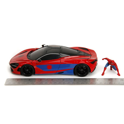 Jada Toys Hollywood Rides Spider Man with McLaren 720S 1:24 Scale Diecast Vehicle Set