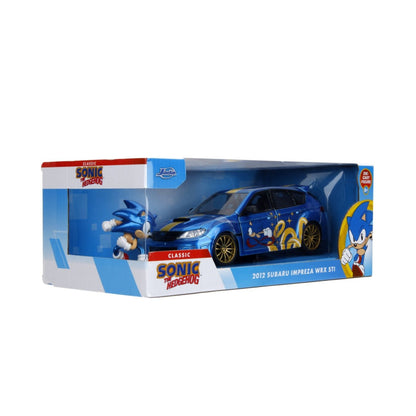 Jada Toys Sonic the Hedgehog Subaru STI with Sonic Figure 1:24 Scale Diecast Vehicle