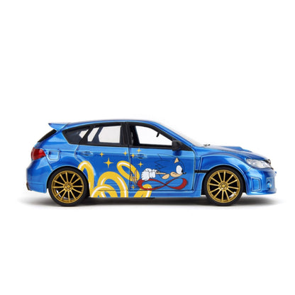 Jada Toys Sonic the Hedgehog Subaru STI with Sonic Figure 1:24 Scale Diecast Vehicle