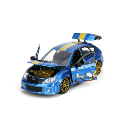 Jada Toys Sonic the Hedgehog Subaru STI with Sonic Figure 1:24 Scale Diecast Vehicle