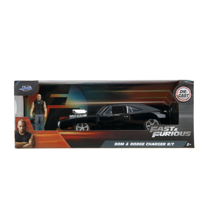Jada Toys Fast & Furious 1970 Dodge Charger w/Dom Toretto 1:24 Diecast Set