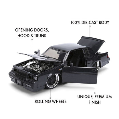 Jada Toys Pink Slips 1987 Buick Grand National (Black) 1:24 Scale Diecast Vehicle
