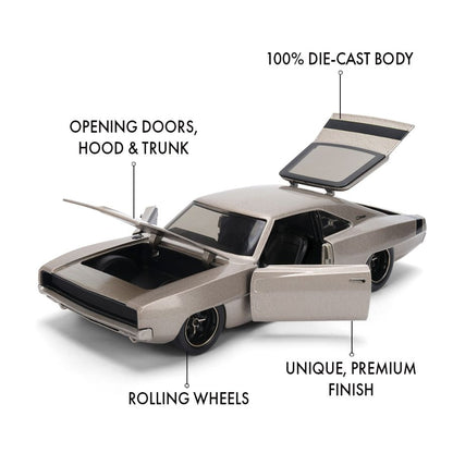 Jada Toys Pink Slips 1968 Dodge Charger Wide Body 1:24 Scale Diecast Vehicle