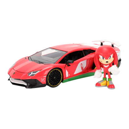 Jada Toys Sonic the Hedgehog Lamborghini Aventador SV 1:24 Scale Diecast Vehicle (with Figure)