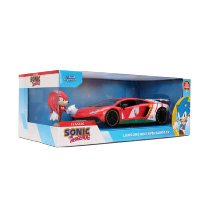 Jada Toys Sonic the Hedgehog Lamborghini Aventador SV 1:24 Scale Diecast Vehicle (with Figure)