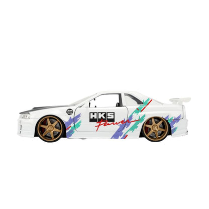 Jada Toys JDM Tuners 2002 Nissan Skyline GTR R34 1:24 Scale Diecast Vehicle