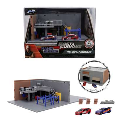 Jada Toys Fast & Furious Han's Garage Nano Scene