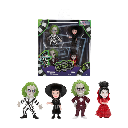 Jada Toys Beetlejuice 2.5" Metalfigs 4 Pack