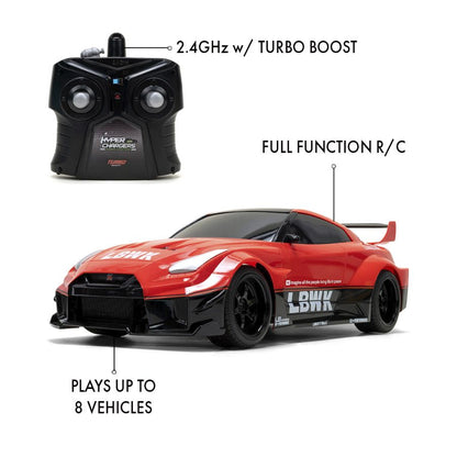 Jada Toys GT Racing 2020 Nissan GT R {R35} Liberty Walk 1:16 Scale Remote Control Car