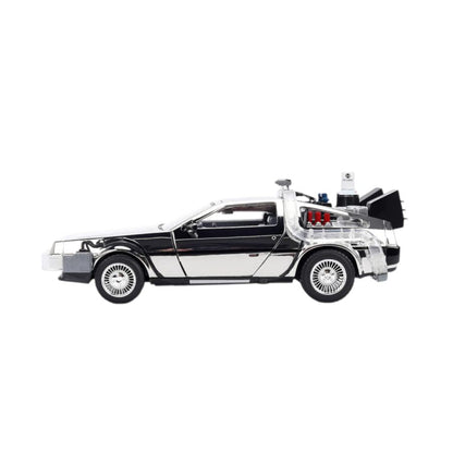 Jada Toys Back to the Future Delorean (Chrome) 1:24 Scale Diecast Vehicle