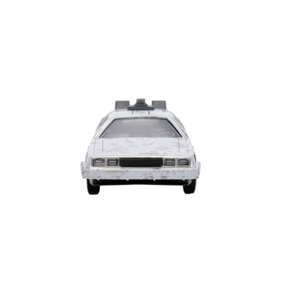 Jada Toys Back to the Future Delorean (Frosted) 1:32 Scale Vehicle with Truck Box (SDCC Exclusive)