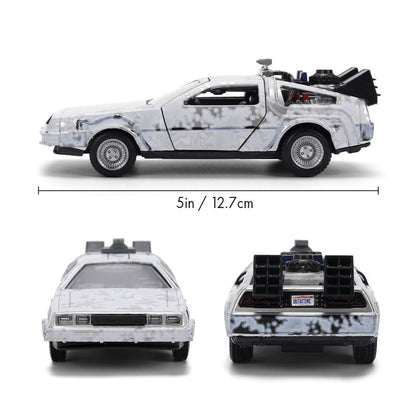 Jada Toys Back to the Future Delorean (Frosted) 1:32 Scale Vehicle with Truck Box (SDCC Exclusive)