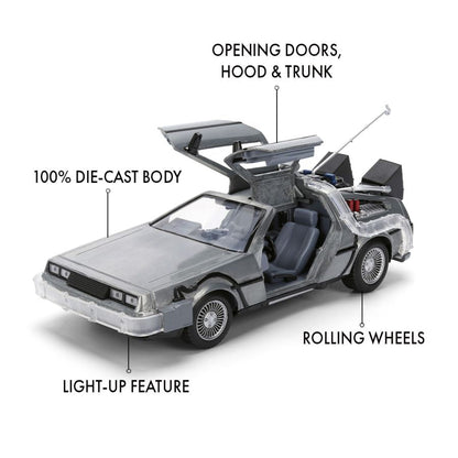 Jada Toys Back to the Future Delorean 1:24 Scale Vehicle with Truck Box (SDCC Exclusive)