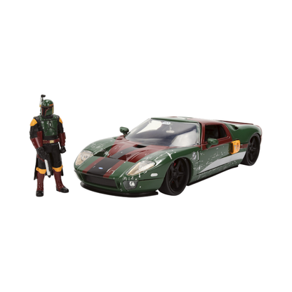 Jada Toys Star Wars 2005 Ford GT (with Boba Fett) 1:24 Scale Diecast Vehicle