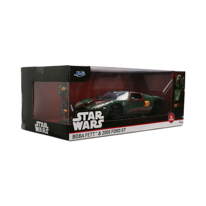 Jada Toys Star Wars 2005 Ford GT (with Boba Fett) 1:24 Scale Diecast Vehicle