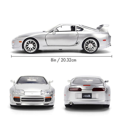 Jada Toys JDM Tuners 1995 Toyota Supra (Silver) 1:24 Scale Diecast Vehicle