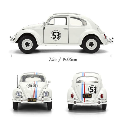 Jada Toys Herbie the Lovebug VW Beetle (with Wheel Rack) 1:24 Scale Diecast Vehicle