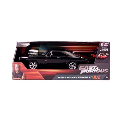 Jada Toys Fast & Furious Dom's 1970 Dodge Charger R/T 1:16 Scale Remote Control Car