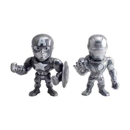 Jada Toys Captain America 3: Civil War Iron Man & Captain America US Exclusive 4" Bare Metal 2 Pk