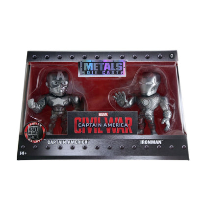 Jada Toys Captain America 3: Civil War Iron Man & Captain America US Exclusive 4" Bare Metal 2 Pk