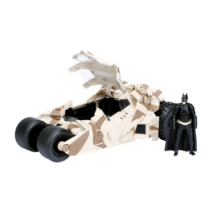 Jada Toys Batman The Dark Night Batmobile Camo with Batman 1:24 Scale Hollywood Ride