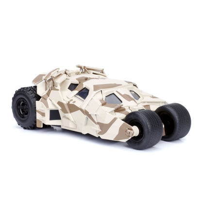 Jada Toys Batman The Dark Night Batmobile Camo with Batman 1:24 Scale Hollywood Ride