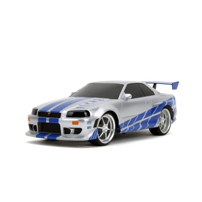 Jada Toys Fast & Furious 2002 Nissan Skyline GT R (BNR34) 1:16 Scale Remote Control Car