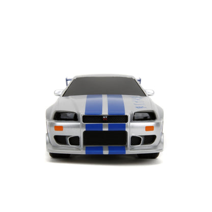 Jada Toys Fast & Furious 2002 Nissan Skyline GT R (BNR34) 1:16 Scale Remote Control Car