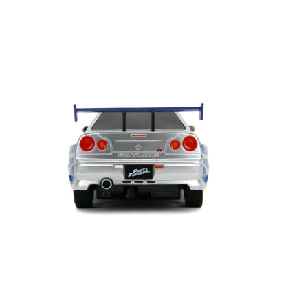 Jada Toys Fast & Furious 2002 Nissan Skyline GT R (BNR34) 1:24 Scale Remote Control Car