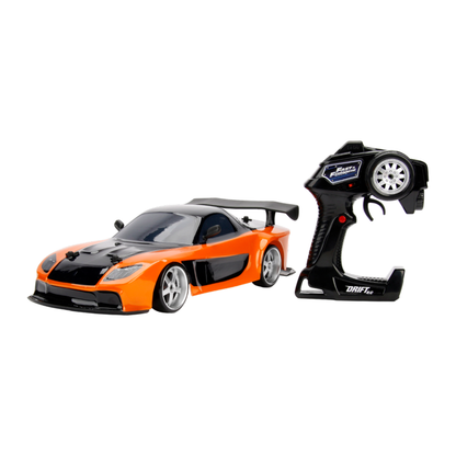 Jada Toys Fast & Furious Han's 1993 Mazda RX 7 Veilside 1:10 Scale Remote Control Drift Car