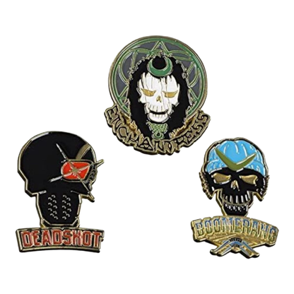 Quantum Mechanix Suicide Squad (2016) Lapel Pin Set #1