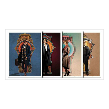 Quantum Mechanix Fantastic Beasts and Where to Find Them Art Print Set 3