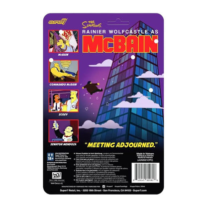 Super7 The Simpsons: McBain Scoey Reaction 3.75" Figure