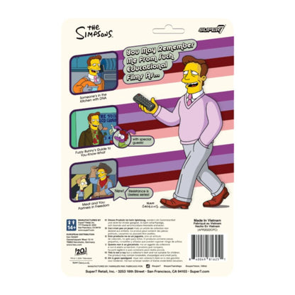 Super7 The Simpsons Troy McClure (Someone's in the Kitchen with DNA) Reaction 3.75" Figure
