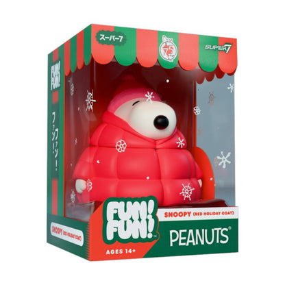 Super7 Peanuts Snoopy in Puffy Red Coat Fun! Fun! Figure
