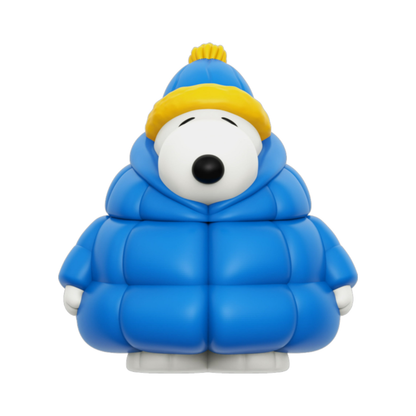 Super7 Peanuts Snoopy in Puffy Blue & Yellow Coat Fun! Fun! Figure