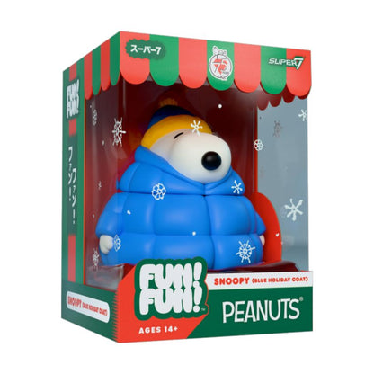 Super7 Peanuts Snoopy in Puffy Blue & Yellow Coat Fun! Fun! Figure
