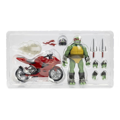 The Loyal Subjects Teenage Mutant Ninja Turtles (comics) Raphael Ninja with Red Motorcycle BST AXN Figure