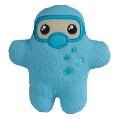 Kidrobot Shawnimals Pocket Aqua Ninja 4" Plush